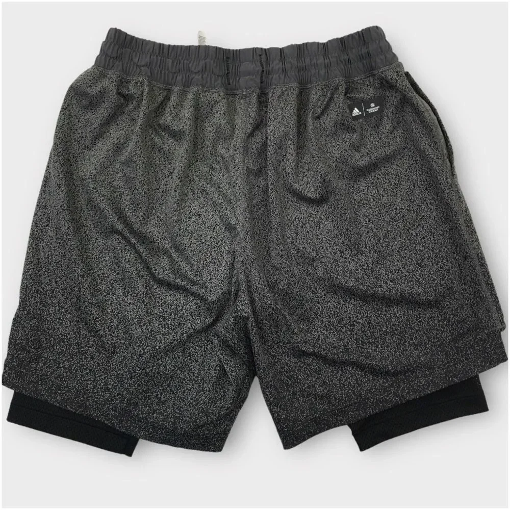 Adidas Reigning Champ Mens‎ Shorts Size XL Lined Performance Drawstring Gray